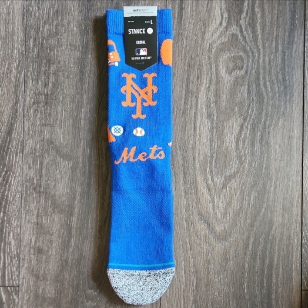 Stance Blue and Orange Mets Crew Socks